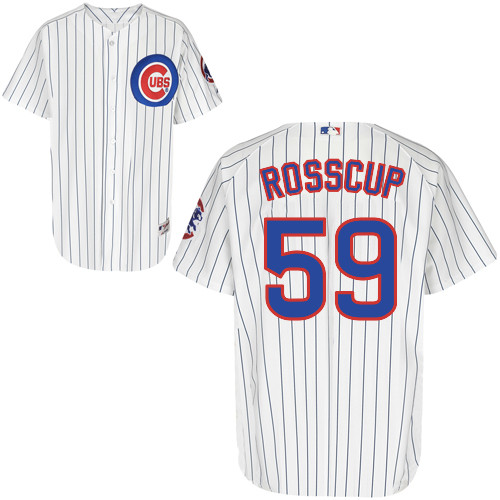 Zac Rosscup #59 MLB Jersey-Chicago Cubs Men's Authentic Home White Cool Base Baseball Jersey